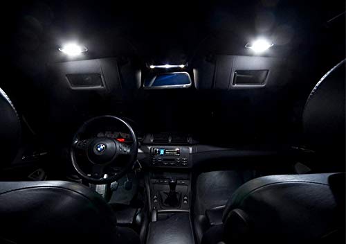 iJDMTOY LED Sun Visor Vanity Mirror Lights For BMW 5/7 Series - style: Grey