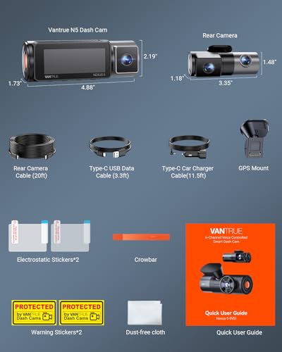 Vantrue N5 4 Channel WiFi 360° All Sides Dash Cam