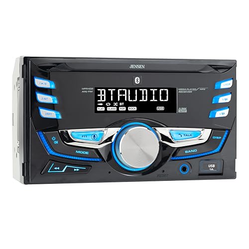 Jensen MPR420 Double DIN Bluetooth Car Stereo, AM/FM Radio, USB Playback