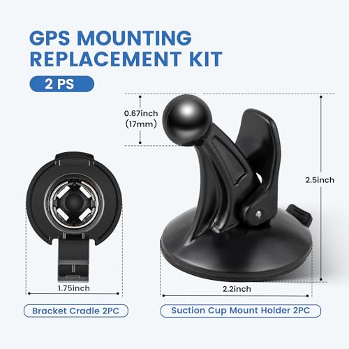 EWAY for Garmin Nuvi Drive Drivesmart Windscreen Windshield Suction Cup Mount Holder Bracket Cradle Mount or Garmin GPS 40 42 52 55 60 61 67 68 2457 2497 2539 2557 2558 2577 2597 LT LMT