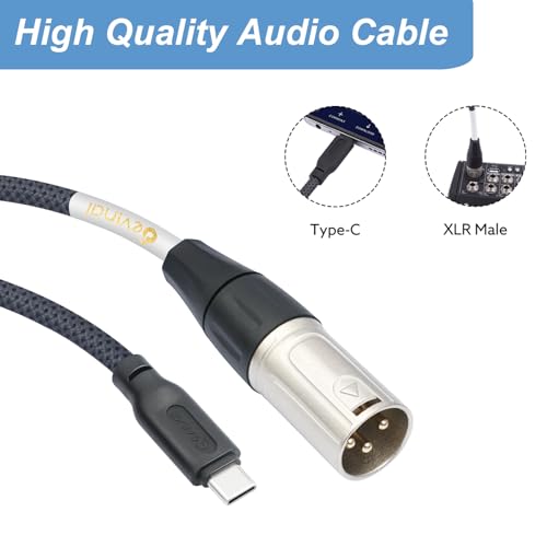 USB C to XLR Cable, Smartphone/Laptop to XLR Male Output Cable for Amplifier, Speaker, Mixer Console, etc 6.6 FT - color: 2M/6.6FT