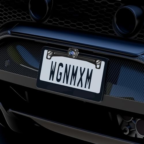 License Plate Camera Mount for Car,Non-drilled Backup Camera License Plate Mount with Screwdriver/Screws/Small Bracket,Adjustable Cars Rear Cameras Mounts Car Accessories