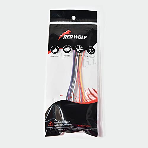 RED WOLF Stereo Wiring Harness Antenna Adapter Fit for 2013-2019 Dodge Ram, Jeep 2014-2020, Chrysler 2015-2020 Aftermarket Radio Nav Cable Connector No Factory Premium Amp