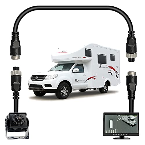 Auto 4-pin Aviation Video Backup CameraExtension Cable(49.2FT/15M) - size: 49.2FT