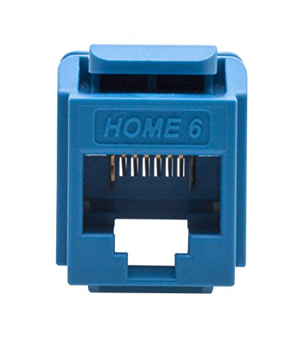 Leviton Home 6 Snap-In Connector, T568A/B Wiring, 61HOM-RL6, Blue - color: Blue