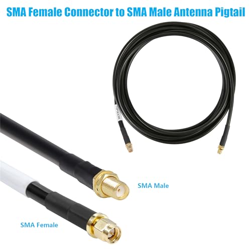 1ft SMA Male to SMA Female Cables 2PCS, RG58 Low Loss SMA Extension Cable for SDR Equipment Antenna Ham Radio,3G 4G LTE Antenna,ADS-B,GPS and etc - size: 1 ft - 2PCS