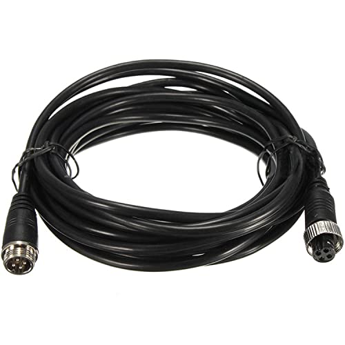 DOUXURY 50 FT 4 Pin AV Extension Cable for Backup Backup Camera System Front Rear Side View Camera RV Truck Trailer Camper Bus Motorhome Waterproof Shockproof - size: 15m/50ft