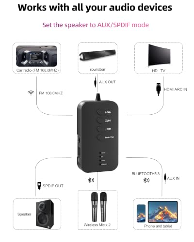 OTIC AI Karaoke Microphone, Multifunctional Portable Karaoke Machine - color: Metallic
