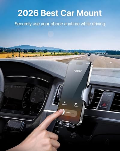 andobil 2026 Upgraded Car Phone Holder Mount, Military-Grade Phone Holders for Your Car Vent Stable Metal Clip Universal 360° Cell Phone Car Mount for iPhone 17 Pro Max 16/15/14/13/12/ Samsung, Purple - color: Purple