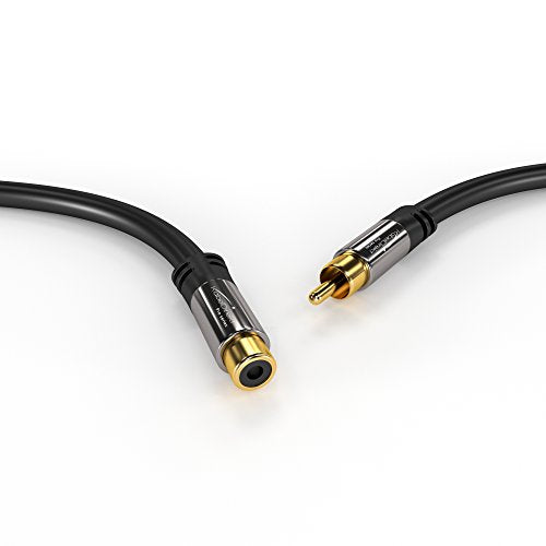 KabelDirekt – RCA Extension Cable – 3ft - size: 3 Feet