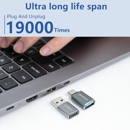 (4-Pack) 2 * Type C Female to A Male Charger Converter & 2 * USB C Male to USB Female OTG Adapter, for iPhone 16 15 14 13 Plus Pro Max,Apple Watch 10,Airpods,iPad,Car,Samsung Galaxy S23 S24 Ultra