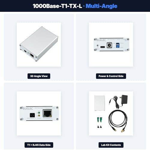 100/1000Base-T1-TX-L Automotive Ethernet Media Converter – 1Gbps Full-Duplex Gigabit T1 to RJ45, 88Q2112&RTL8211FI, Aluminum Alloy Case,TE MATEnet & H-MTD Adapter Boards,Industrial Grade