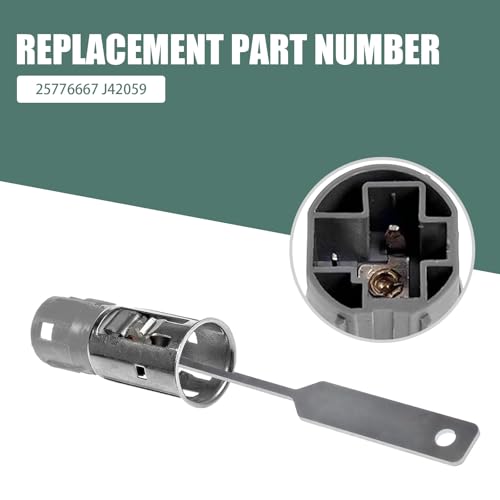 Car Cigarette Lighter Socket, Cigarette Lighter Splitter, Replacement 25776667 J42059 25774623, Compatible with GM Models (Silver)
