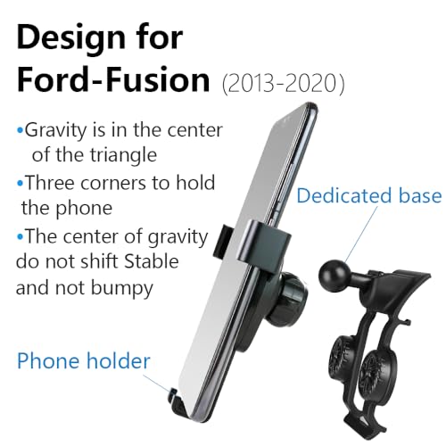 Car Phone Holder for Ford Fusion 2013 2014 2015 2016 2017 2018 2019 2020 Auto Accessories Navigation Bracket Interior Decoration Screen Dash Board Mobile Cell Phone Mount Smartphone case
