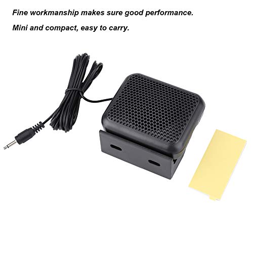 NSP-100 Mini External Speaker, Mobile Radio Microphone with 3W Speakers for Kenwood Yaesu ICOM Ham Car Radios, Dimensions 80 x 72 x 43 mm