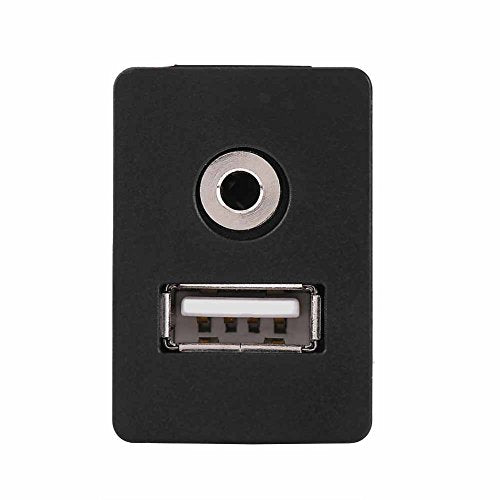 USB and 3.5mm Car Mount Panel, Lightweight Portable Flush Mount Dash Extension Cable with High Speed Data Transfer, for Most Vehicles Audio Devices