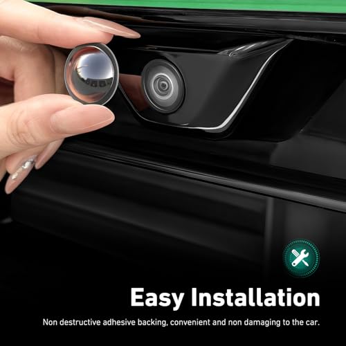 2 PCS Car Backup Camera Protector Covers, Clear HD Anti-Scratch Lens Cap, Car Rear View Camera Protection Cover, Universal for Most Cars