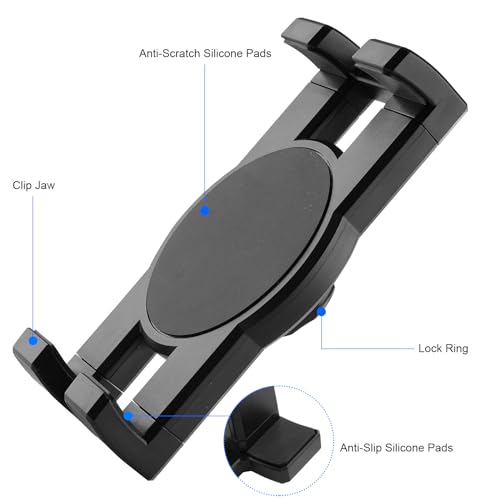 Under Cabinet Tablet Mount, Kitchen Tablet Holder iPad Mount for Desk/Table/Board/Chair,Compatible with 4.7~12.9" iPad/Nexus/LG G Pads/e-Reader/Switch/iPhone,360° Adjustable Aluminum Alloy Arm Stand - style: Tablet Mount