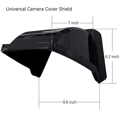 Universal Security Camera Sun Rain Cover Shield, Backup Camera Shield - size: ABS Black Camera Cover