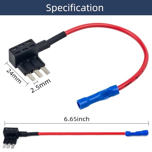 15A Car Add-a-Circuit Fuse Tap Adapter with 5 Pcs 15 Amp Micro 3 Blade Fuses Kit - style: 5pcs