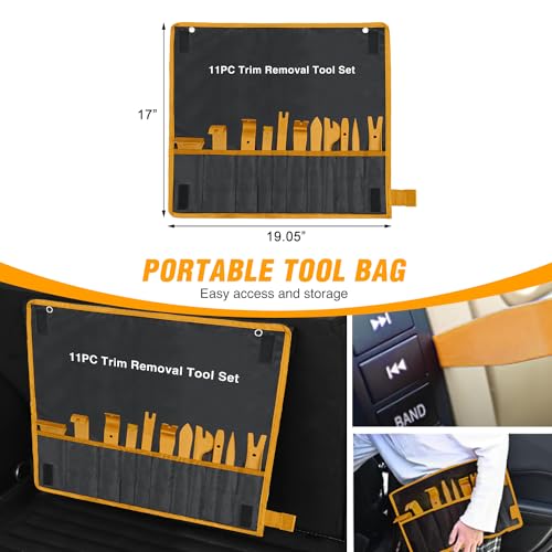 GOOACC 11PCS Auto Trim Removal Tool Kit Yellow - color: 11pcs Trim Removal Tool Yellow