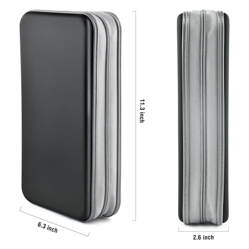 DVD Case, CD Case Holder Wallet Binder 96 Capacity CD/DVD Cases Storage Holder Binder Organizer Wallet Book for Car Home Travel (Black) - color: Black