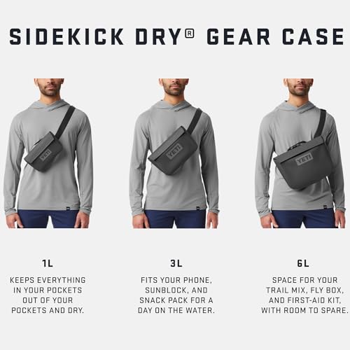 YETI Sidekick Dry 6L Gear Case, Black - color: Black, size: Sidekick 6L
