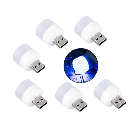 Sokelinn-six 6 Pack Mini USB Night Light, Plug in LED Lamp Decorative Lighting Party Festival (Blue) - color: Blue