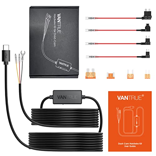 Vantrue 11.5ft USB-C Hardwire Kit, Compatible with All Vantrue Dashcams