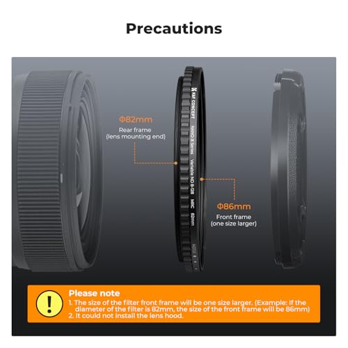 K&F CONCEPT 46mm Variable ND Lens Filter ND8-ND128 (3-7 Stop) No X Cross - size: 46mm