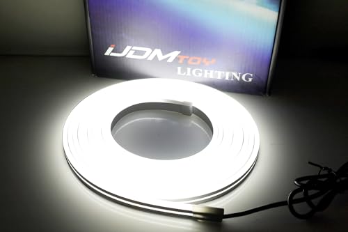 iJDMTOY 6000K Cool Xenon White 360-Degree Around Shinning Trunk Cargo LED Lighting Strip w/Switch Compatible with Tesla Model Y