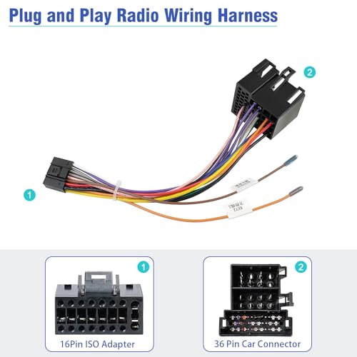 Radio Stereo Wiring Harness Adapter Replacement for Hyundai Kia - style: 16P-36P for Hyundai/Kia 09-12