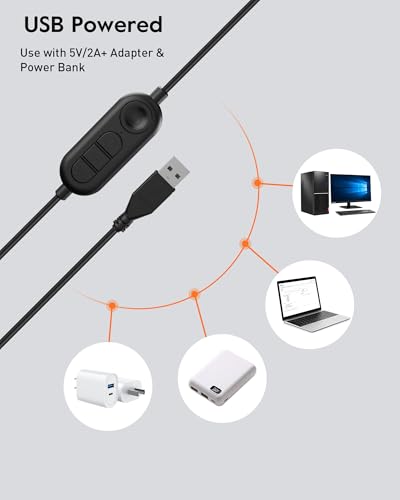 LitONES Ring Light for Laptop, Monitor, Desk, Eye-Caring Diffused LED Light - color: Black 1 Pack