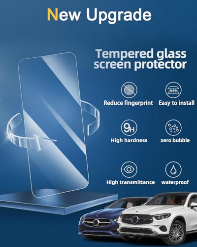 2 Pack Screen Protector for Benz GLC/C 2022-2026 Accessories - size: for C/GLC 11.9" infotainment & 12.3" gauge