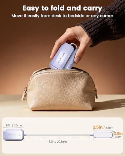 Glocusent 20 LED Reading Lights for Books in Bed, Eye Caring Reading Light - color: Purple, size: Upgraded