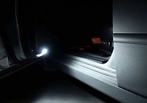 iJDMTOY Full LED Side Door Courtesy Lamp Assembly Compatible With Infiniti G35 G37 M37 FX35 Q50 Q60 Q70 QX50 QX70, Powered by 18-SMD Xenon White LED Diodes