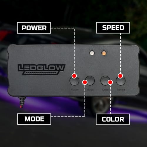 LEDGlow 6pc Million Color Wireless LED Car Underglow & Interior Light Kit
