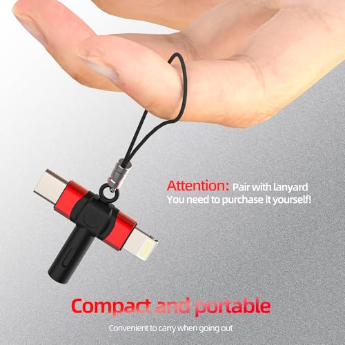 USB C Lightning to 3.5mm Adapter for iPhone 16 15 14 13 Pro Max AUX (2in1) Headphone Jack Audio Cable for Apple Dongle Car Microphone Female Compatible for Samsung Connector Auxiliary Headset Adaptor