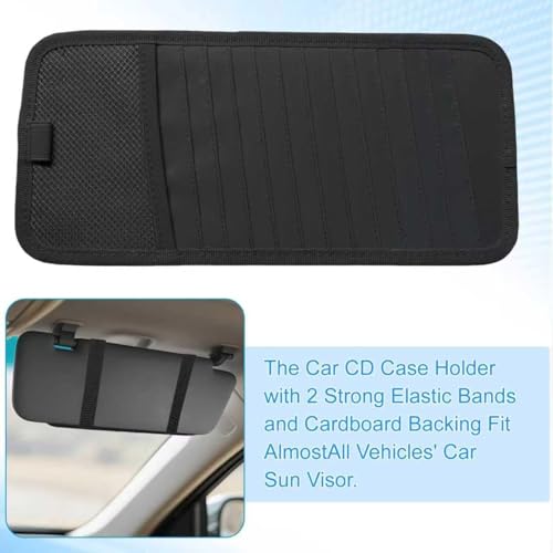 CD Visor Holder, Visor CD Holder 12 DVD Organizer, Elastic Strap