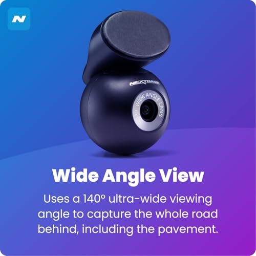 Nextbase Rear Window Camera | Compatible with 322GW, 422GW, 522GW, 622GW Dash Cams | Full Rear View Coverage, 140° Wide Angle, Magnetic Mount, 6.5m Cable, Series 2 Add-On Module - style: Rear Window Camera