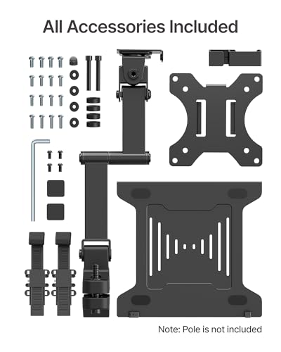 monTEK 2-in-1 Pole Mount, Laptop Tray & Monitor Arm for 10–32" Screens - size: for Laptop