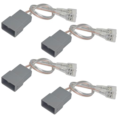 72-7800 (Pack of 4) Car Speaker Connector Harness - Compatible with 1990-Up Honda & Acura Civic Accord CR-V Ridgeline Element Integra TSX RSX CL ILX MDX RL TL - Door Speaker Wire Adapter