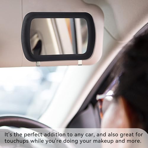 6.6 x 4.3 Inch Sun Visor Vanity Mirror, Black