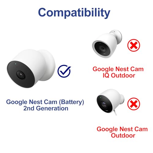 20FT Weatherproof Power Cord for Google Nest Cam (Battery), 2 Pack - size: 20 FT-2 Pack