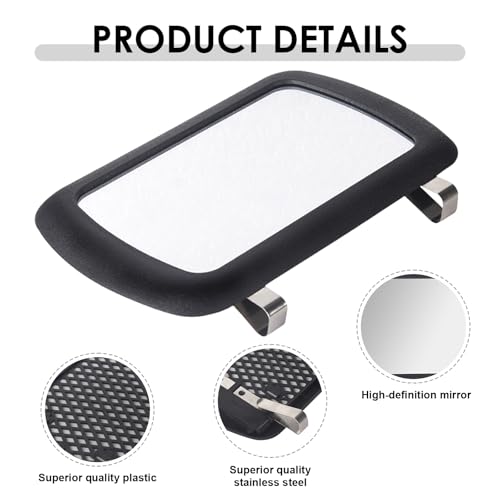 Car Sun Visor Vanity Mirror, HD Clip-on Makeup Car Mirror Vanity, Black