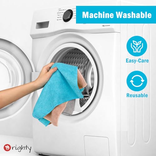 Orighty Microfiber Cleaning Cloth, Cleaning Rags, 24 Pack, 12x11 in, Black - color: Black, size: 24 Pack