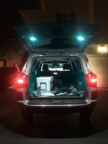iJDMTOY 48-SMD Super Bright Aqua Ice Blue LED Trunk Liftgate Deck Cargo Area Lamp Fit Full LED Circuit Board Panels, Compatible With Toyota 2010-2022 4Runner (N280) - style: Aqua Ice Blue
