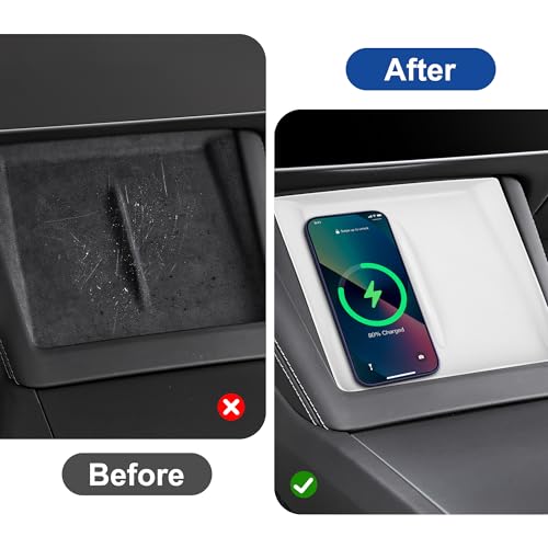 frani Center Console Silicone Mat Designed for Tesla Model 3 Highland Refresh,Non-Slip Design Tesla Model 3 Accessories 2024 2025 2026 White - color: White, style: Model 3 Highland 2024-2026