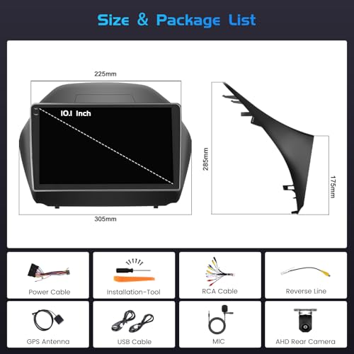 Inefala 4+128G Radio for Hyundai Tucson IX35 2010-2015 Android 15 Stereo - size: 4+128G