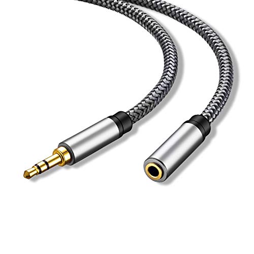 Tan QY 3.5mm Audio Extension Cable 6ft, Male to Female for Headphone - size: 6Ft/2M